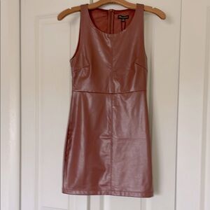 Shinestar  faux leather mini dress